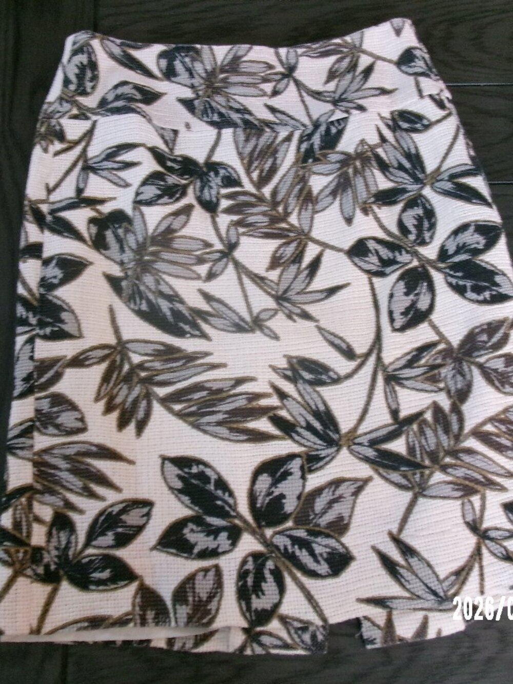 J. Crew Floral Print A Line Skirt Women Size 2 Cotton Lined Midi Knee Length